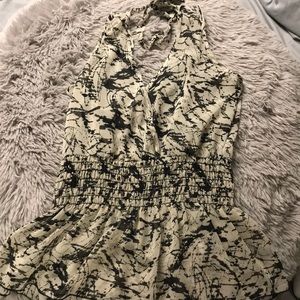 Splatter pant tank with open back